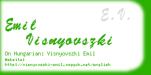 emil visnyovszki business card